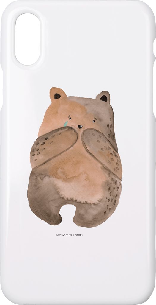 Mr. & Mrs. Panda Iphone 10 Handyhülle Bär Verlust - Weiß - Geschenk, X, Trauer Trauergeschenk Traurig Trösten Trost Liebeskummer, Handy, Cover,...