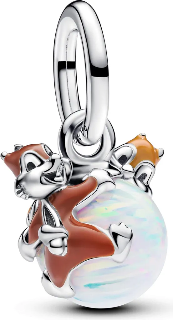 Bijou pendentif Pandora pour collier argent et opale blanche éclat