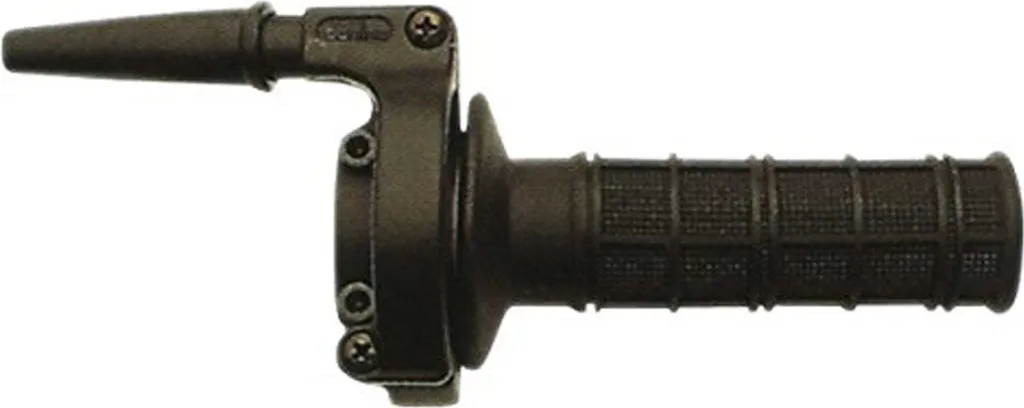 Poignée de gaz simple Domino noire avec revêtement confortable 22mm