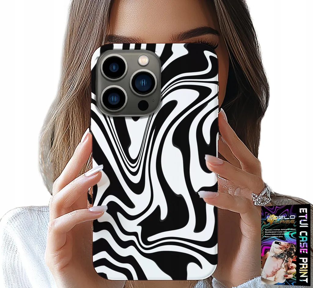 Cover iPhone 16 Pro Max Astratto Bianco Nero: Accessorio Glamour 2025