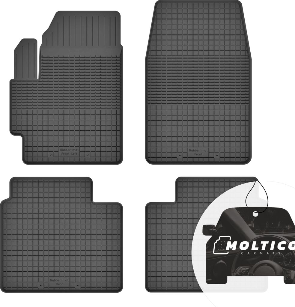 Gummimatten mit Rand Auto Fußmatten Gummi Automatten Passgenau 4-teilig Set - passend für Honda FR-V 2004-2009