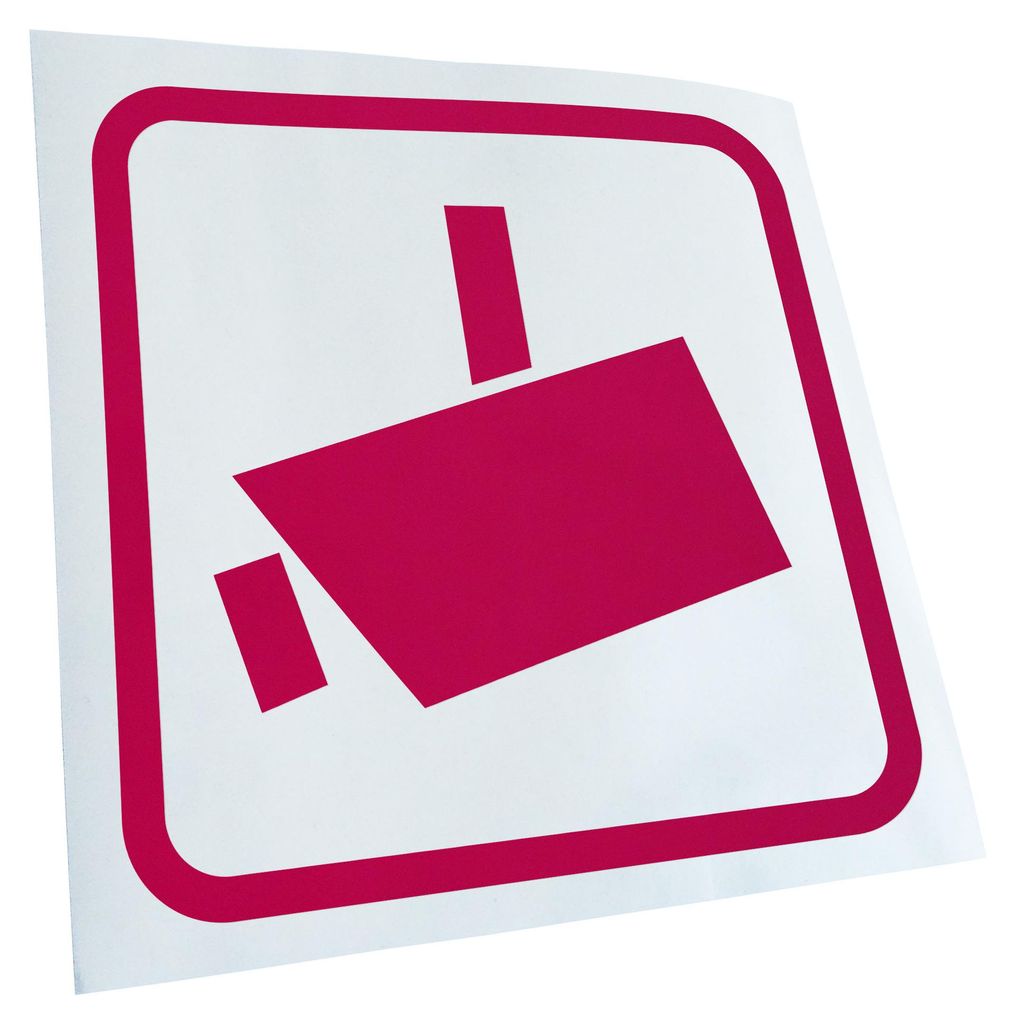 Kiwistar - Autoaufkleber - pink - 30 x 30 cm - Videoüberwacht - Heckscheibenaufkleber - Aufkleber für Auto Kfz Fahrrad, LKW, Truck Mofa
