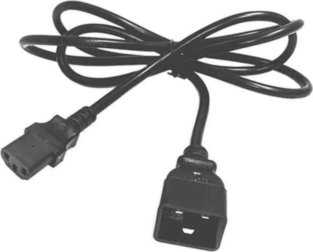 Cordon d'Alimentation IEC C13 C20 Salicru Noir 1,8m pour Onduleur Pro