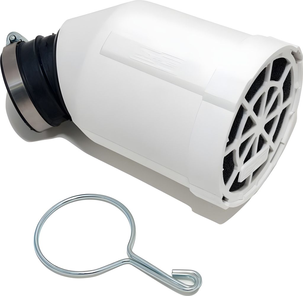 Rennluftfilter Doppler, Box weiß , Filter schwarz, Grill weiß