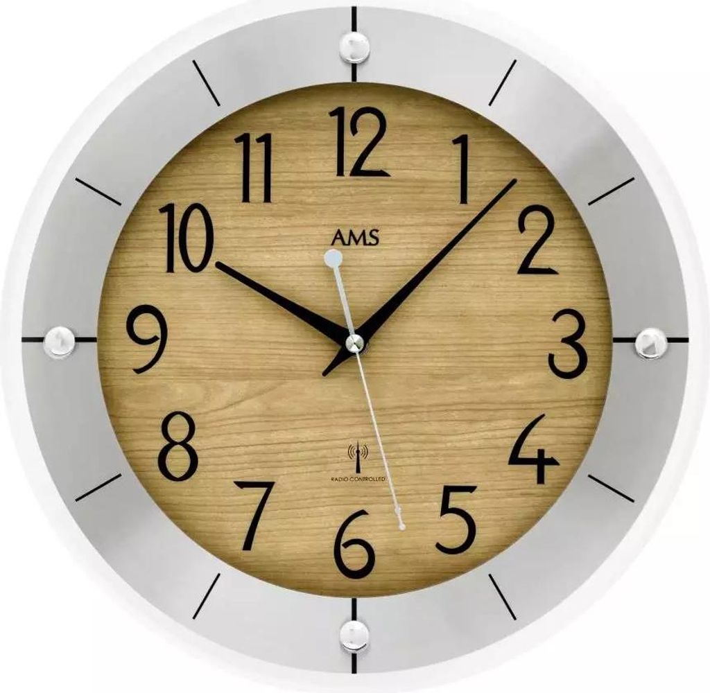 AMS - 5592 - Wanduhr - Quarz Funk - 31cm