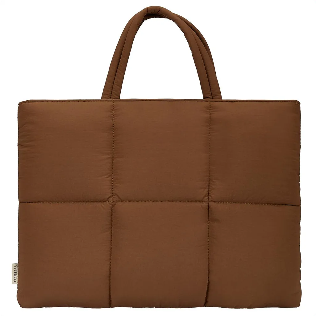 Housse d'Ordinateur 16 pouces Matelassée - Sacoche PC Portable Marron