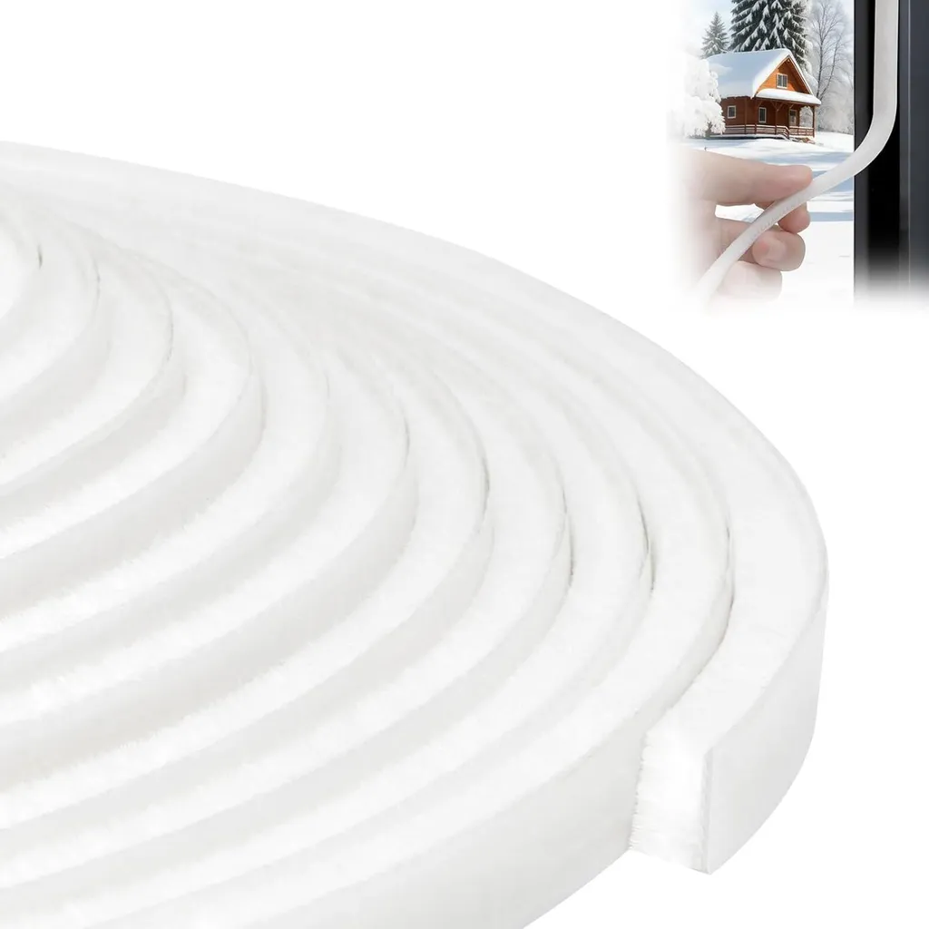Stopper les courants d'air - Joint brosse autocollant pour porte blanche