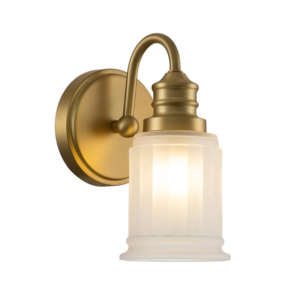 Applique murale dorée Swell 1xG9 3W avec diffuseur en verre haute qualité