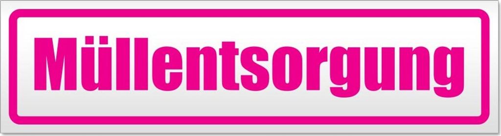 Müllentsorgung Magnetschild Schild magnetisch