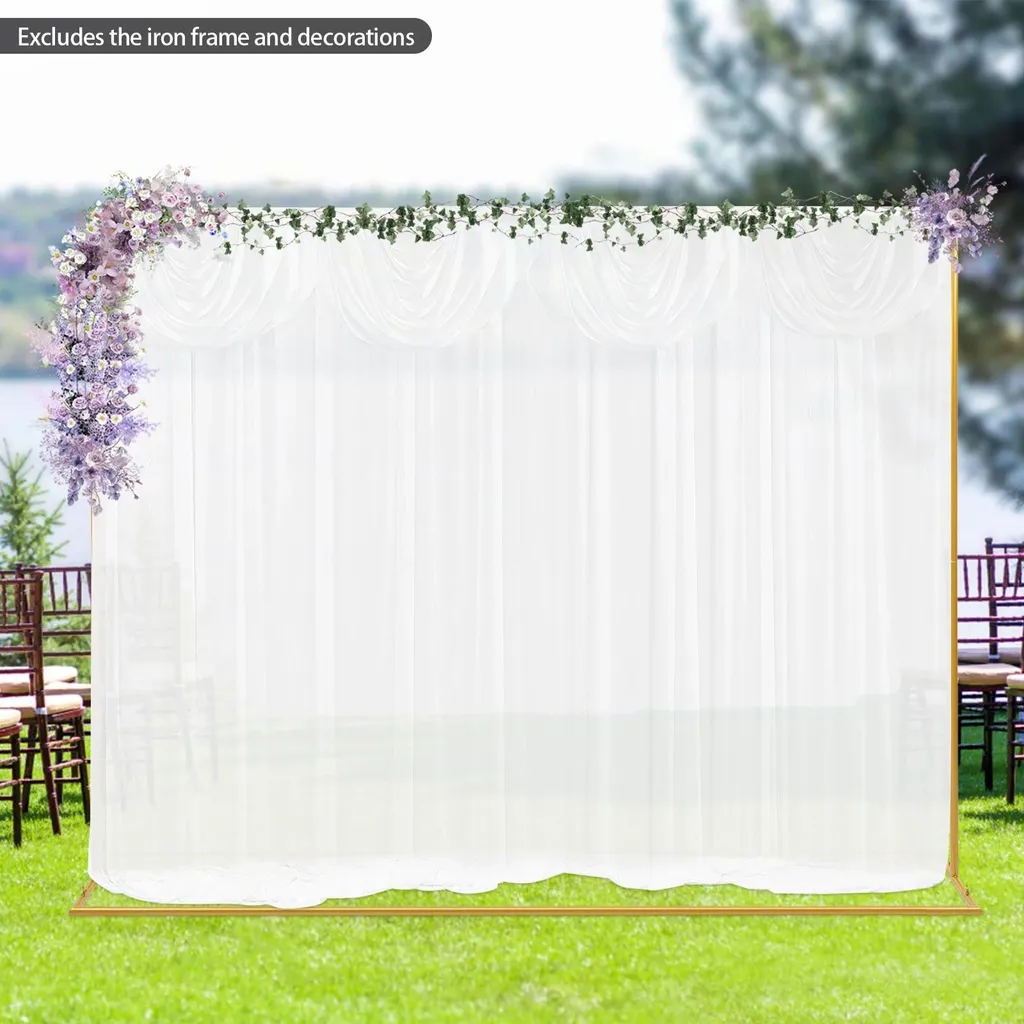 Rideau de scène drapé 3x3m en Ice Silk 68DD - Fond de décoration uni