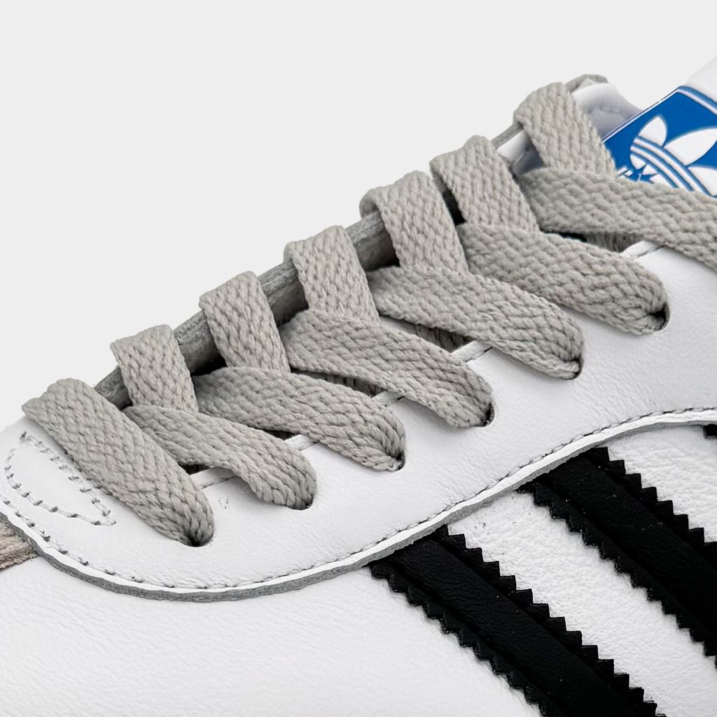 Flache Schnürsenkel Cementgrey für Nike Air Force 1, Jordan & Adidas – Sneaker Flatlaces Schuhbänder -120cm