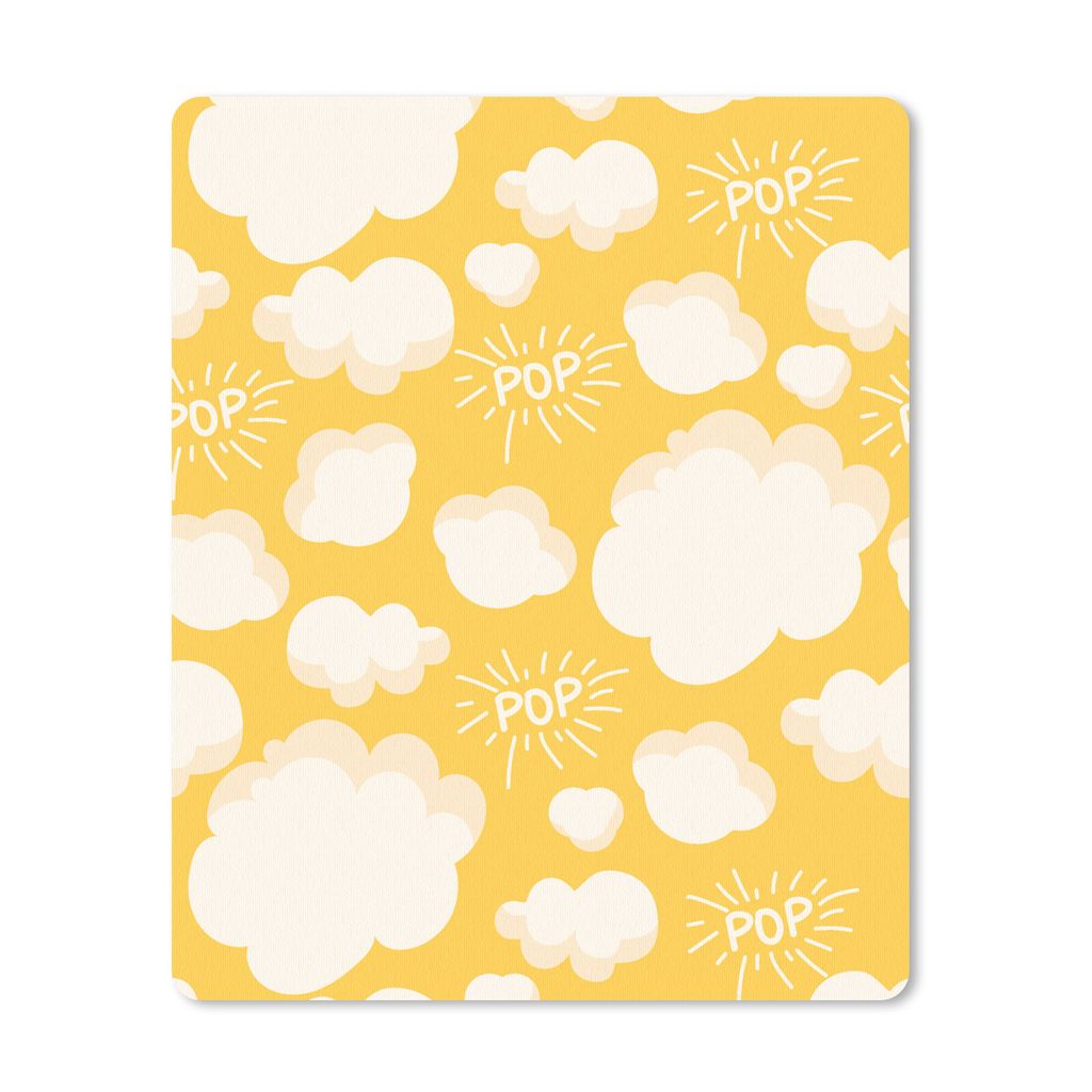 MuchoWow Mauspad Mousepad Popcorn - Zitate - Muster - Pop 19x23 cm - Mousepads - Maus Mat - Pad - Mausunterlage - Mauspads - Spielen