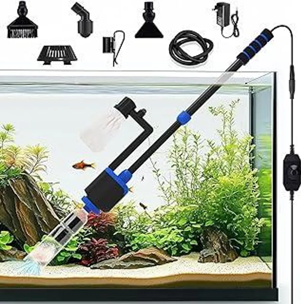 Pulitore Sabbia Acquario Elettrico AQQA 36W - Set 6 in 1 Multifunzione