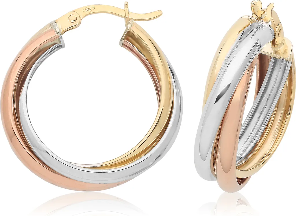 Boucles d'Oreilles Femme Or 3 Couleurs 375/1000 16mm TRS36926MM16