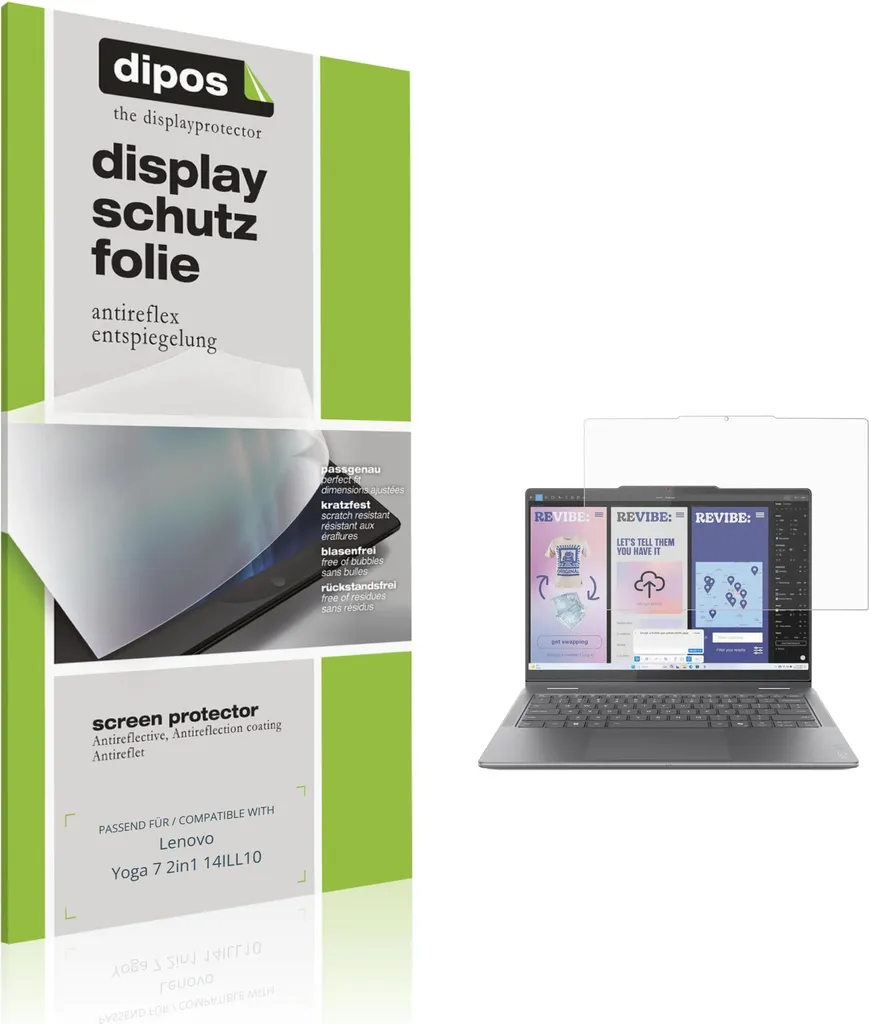 Éliminez les reflets sur Lenovo Yoga 7 2in1 14ILL10 film protecteur