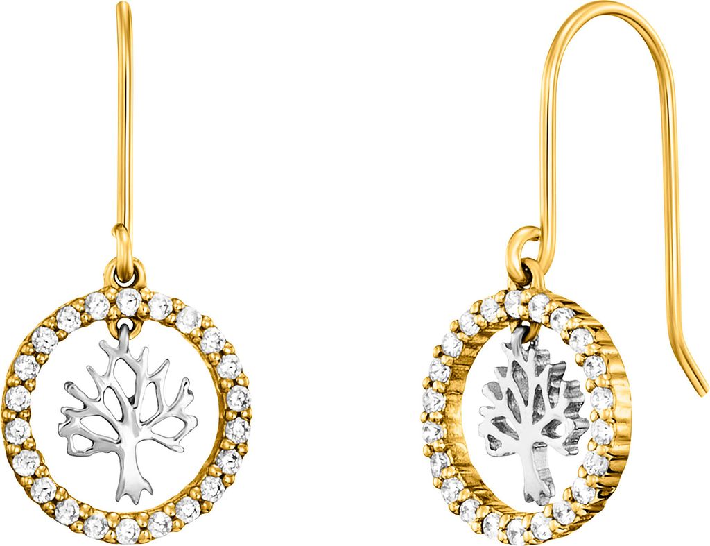 Julie Julsen Ohrhänger 925/- Sterling Silber 2,7cm mehrfarbig Zirkonia weiß 148230006