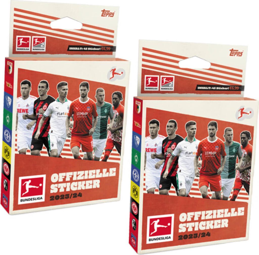 Topps Bundesliga Sticker 2024 - Fußball Sammelsticker - 2 Blister