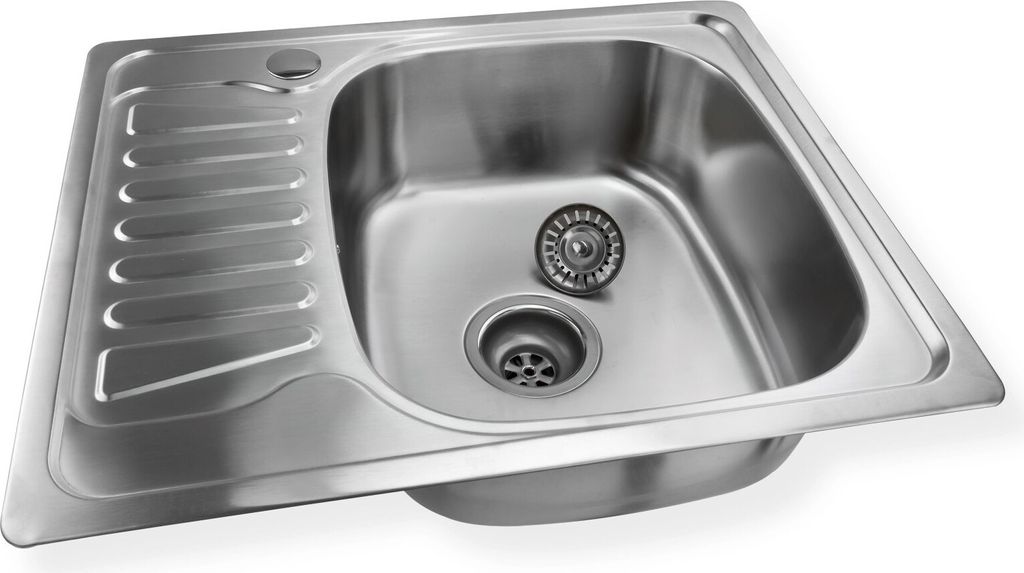 Edelstahl Spüle "Alfa 2R" rechteckiges Einbauspülbecken mit Produktbild 2