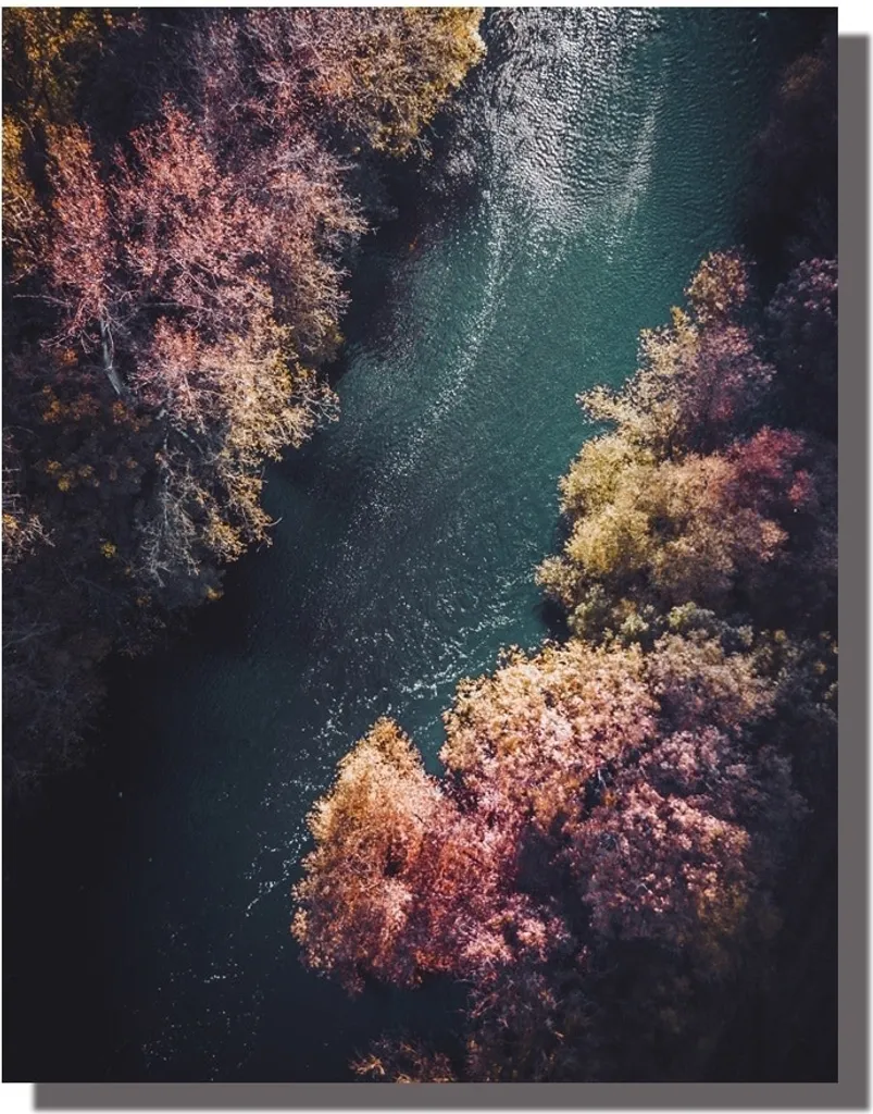 Toile imprimée 70x90cm Paysage Rivière Allemagne pour Grand Mur Vide