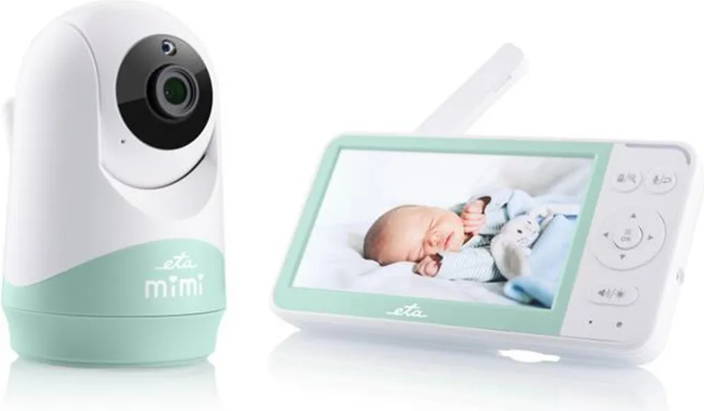 Eta MIMI Babyphone Numérique 2 Canaux 50m Blanc LCD 2412-2369 MHz