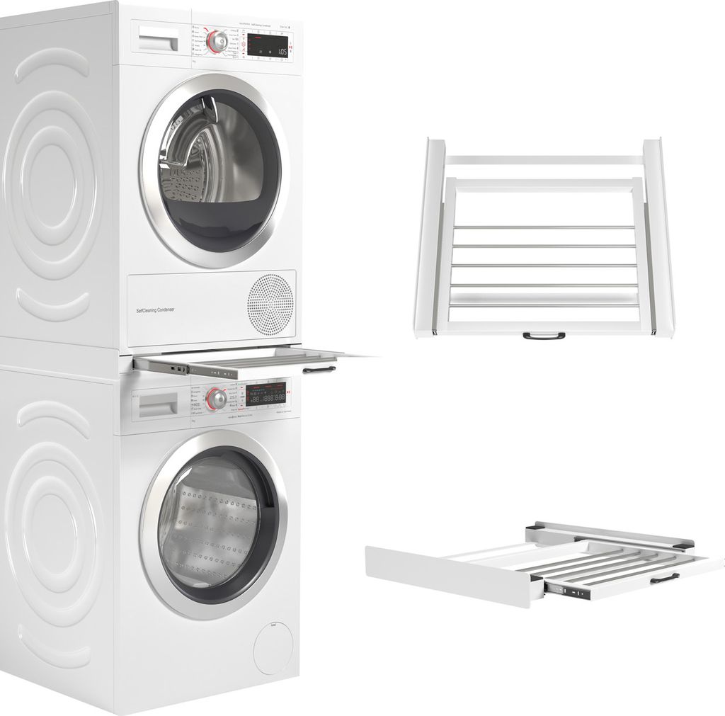 Wasophoogte Tussenstuk Wasmachine & Droger met droogrek