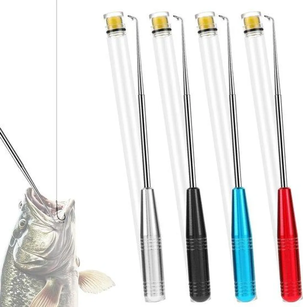 Dégorgeur de pêche automatique en inox - Lot de 4 extracteurs d'hameçons