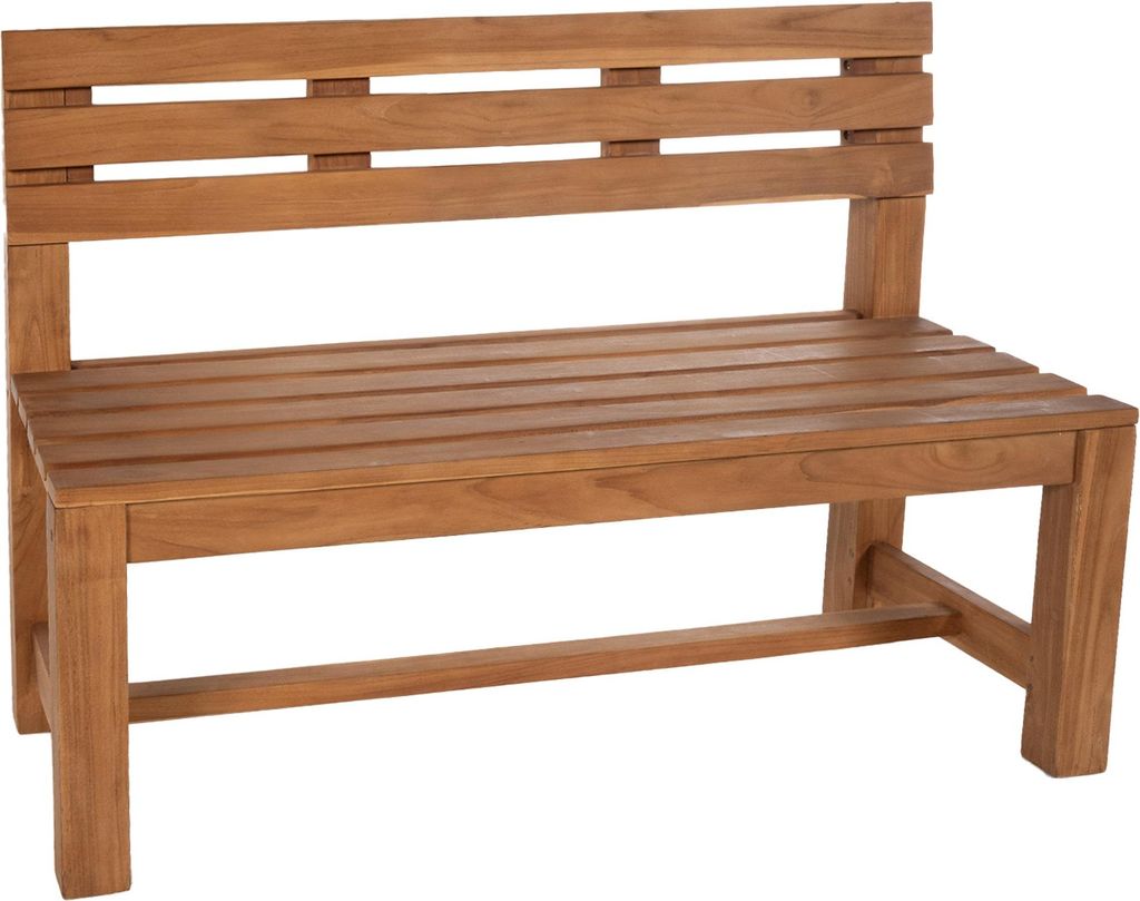 Gartenbank Teakbank CUGAD - Holz Teak 150x50x85 cm | Holzbank 150 Cm Gartenbank Sitzbank Mit Lehne Wetterfest Bank Garten Terrasse