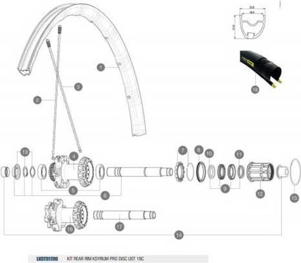 Mavic Ksyrium Pro Ust Disc 19c Hinterradfelge Schwarz 700 - 28 ́ ́ Schwarz 700 - 28 ́ ́