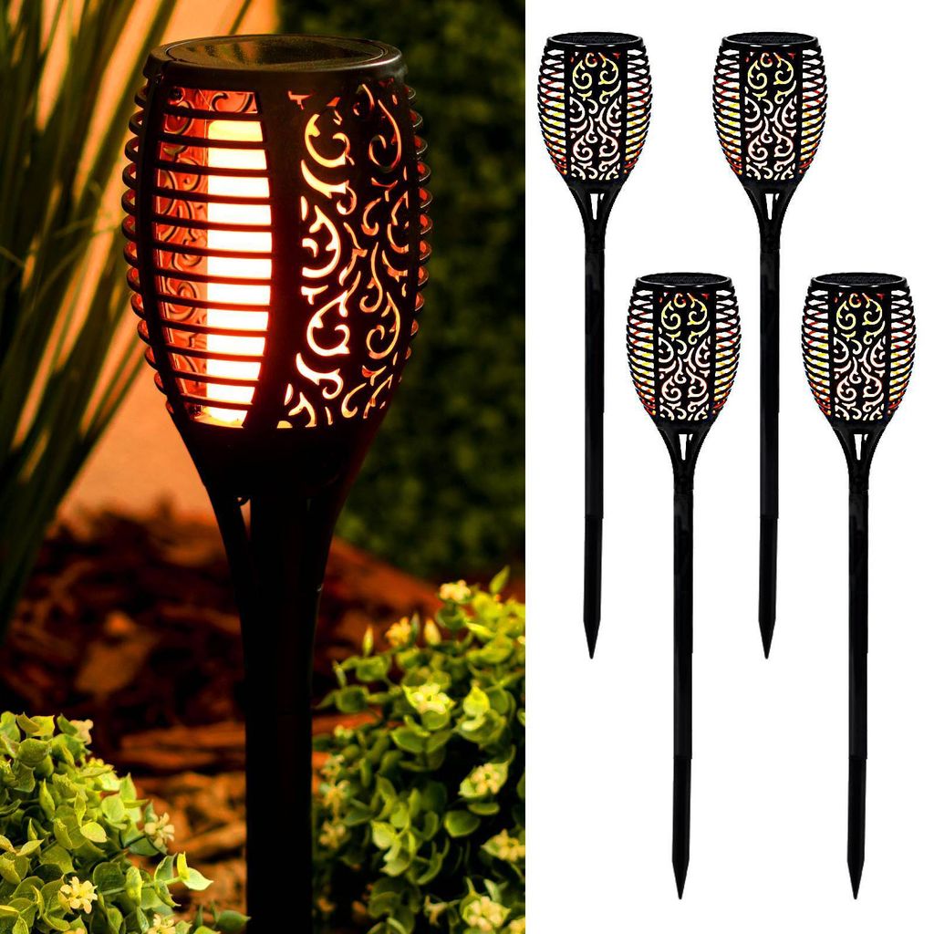 4x Lampa Solarna Ogrodowa LED IGNIS Wbijana Pochodnia Efekt Zdjęcie produktu 