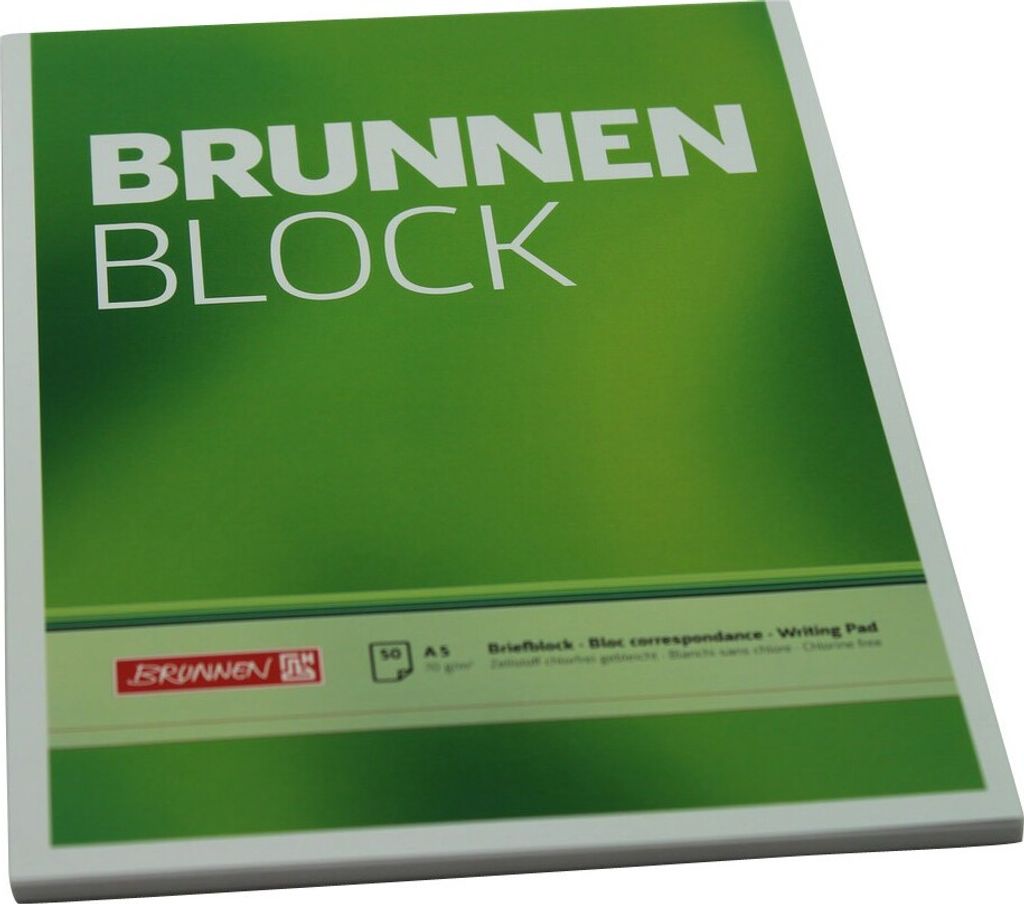Brunnen Briefblock / Schreibblock / Der Brunnen Block (A5, blanko, 50 Blatt, 70 g/m²)