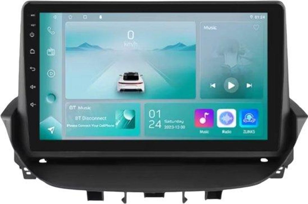 Autoradio mit Bluetooth und CarPlay für Renault Laguna 2 (2001–2007) – kompatibel mit Apple und Android – Stereoanlage mit Navigationssystem...