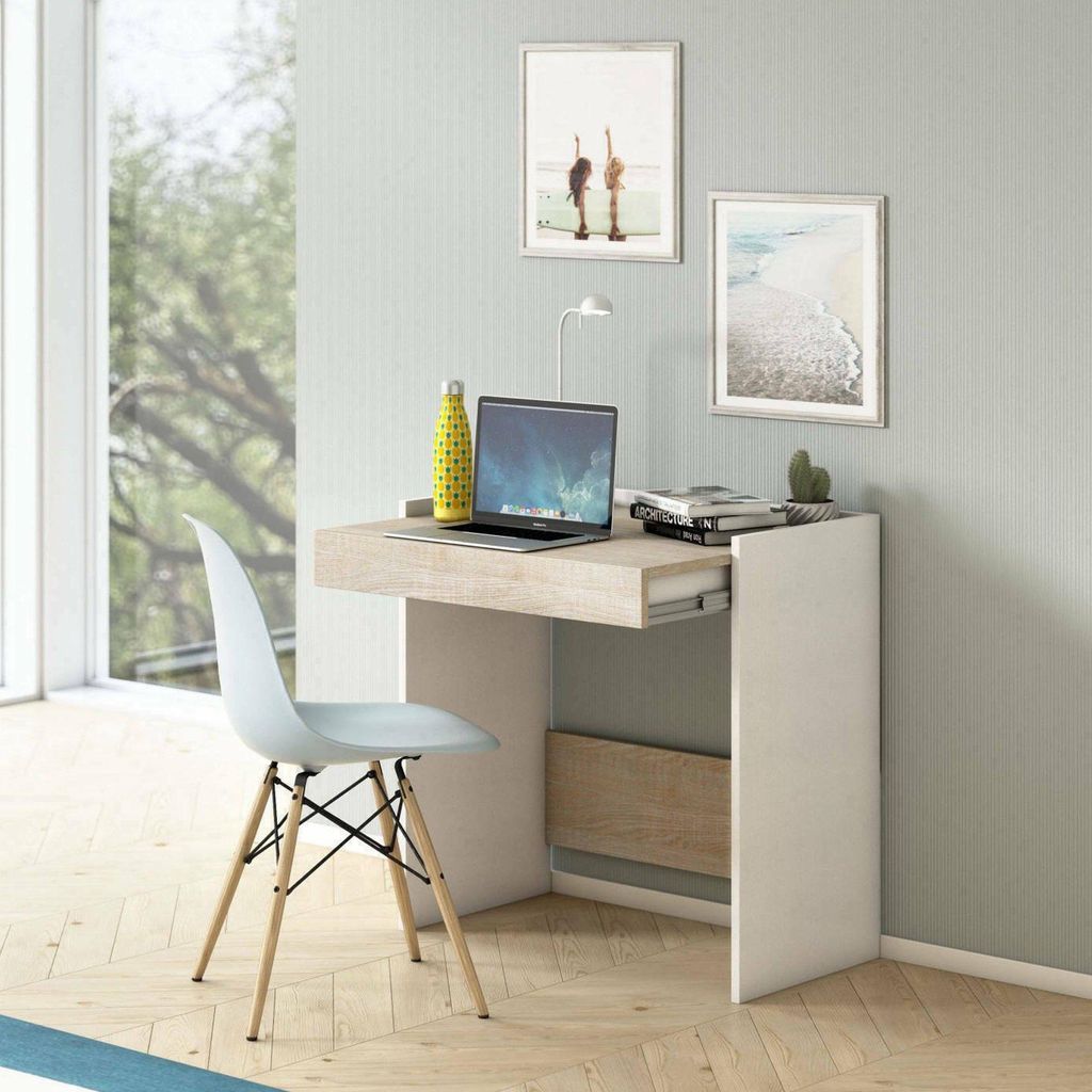 Scrivania moderna per casa e ufficio con cassetto, 80x40 Immagine del prodotto 