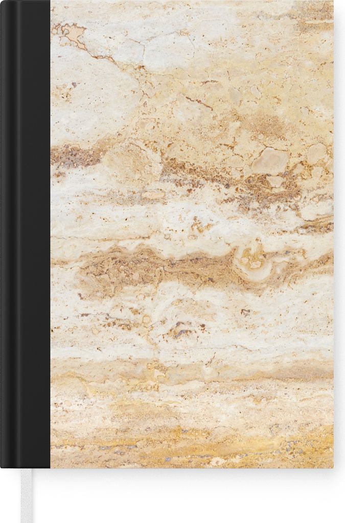 MuchoWow Notizbuch Tagebuch Haushaltsbuch Notebook A5 Marmor - Sand - Textur - Notizblock - Notizheft - Notebook - Schreibblock - Papier