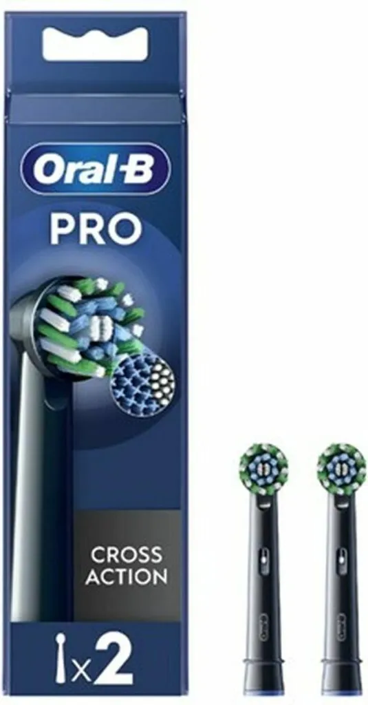 Oral-B | Testine di ricambio per spazzolino | EB50BRX-4 Cross Action | Testine | Per adulti | Numero di testine incluse 4 | Nero