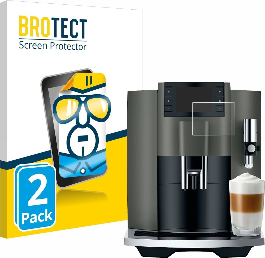 2x Für Jura E8 (EC) Schutzfolie BROTECT Displayschutz Display Schutz Folie Klar Transparent