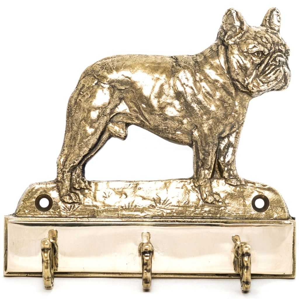 Französische Bulldogge - Schlüsselhalter mit Hund, Messinggriff für Hundezubehör, elegante Dekoration für den Flur der Marke Art-Dog