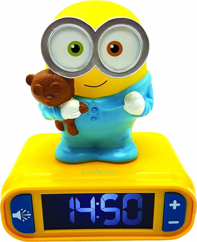 Budzik cyfrowy z lampką nocną Minionki i efektami Zdjęcie produktu 