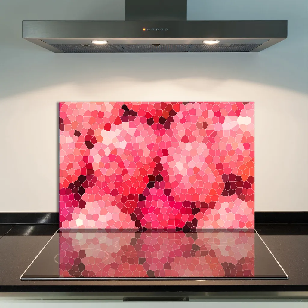 Offerta Copri Piano Cottura Vetro 80x52 Rosa Astratto - Prezzo Speciale - 11
