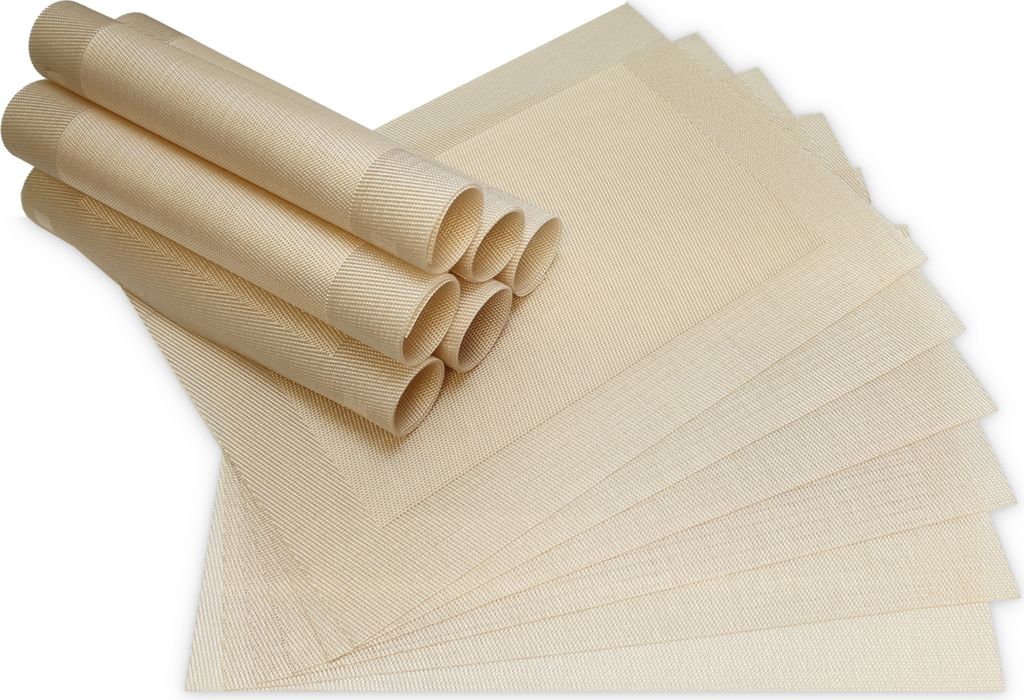 Tischsets BORDA 12er Set Champagner als Tischuntersetzer