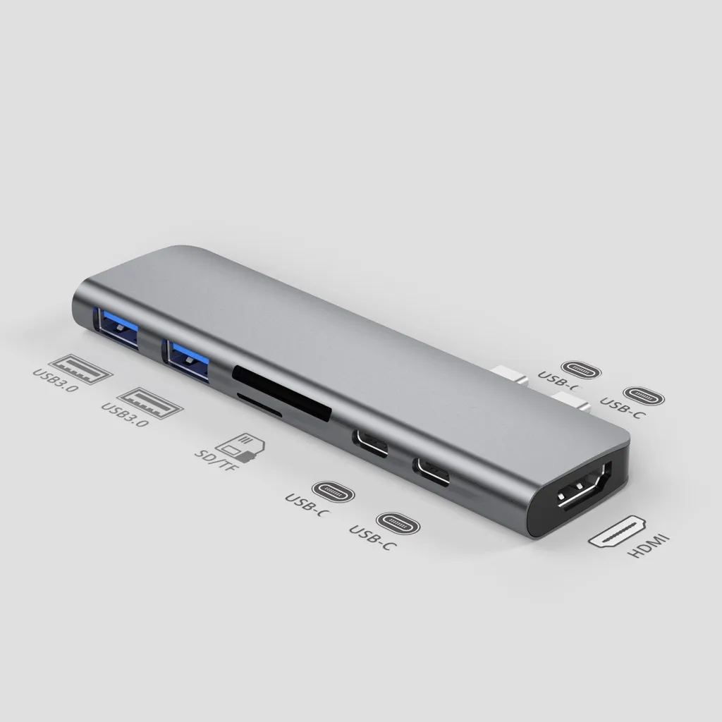 Adattatore MacBook Pro/Air 6-in-1: Thunderbolt 3, HDMI 4K e USB 3.0 - 11