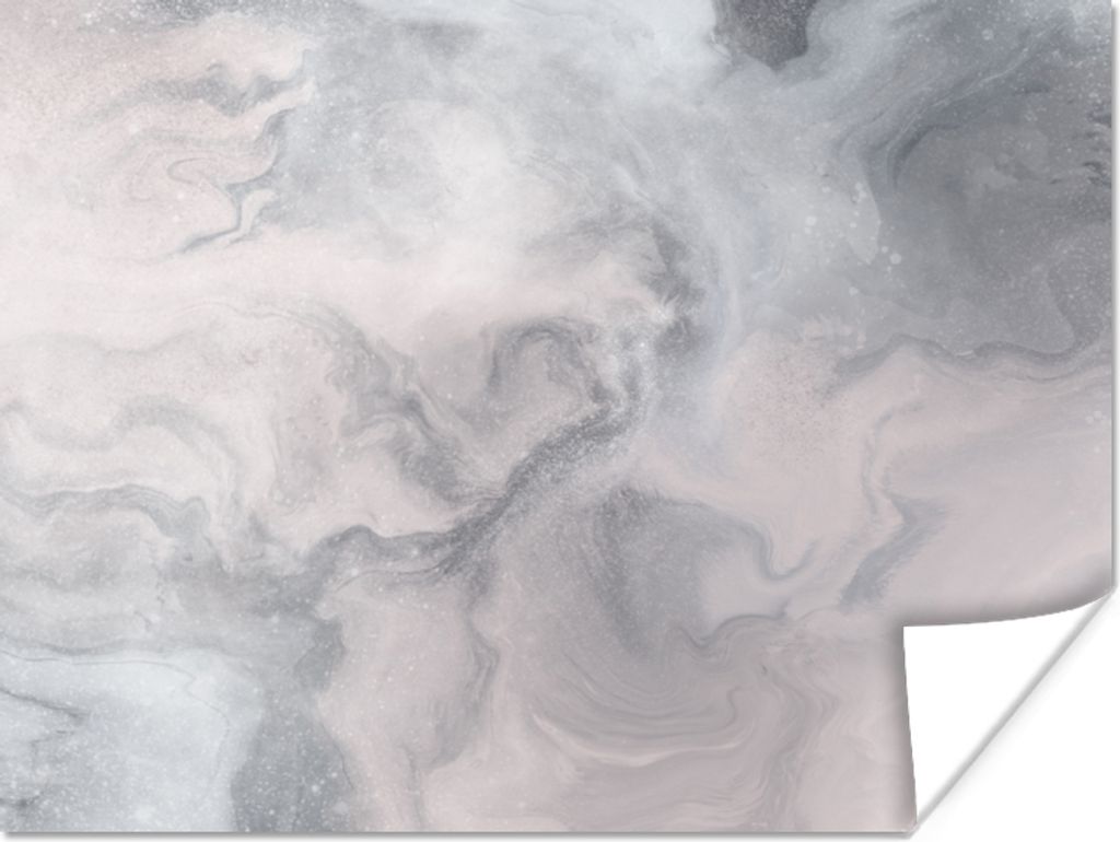 MuchoWow Poster Wolken - Abstrakt - Malen 40x30 cm - Plakate für die Wände - Poster Wohnzimmer