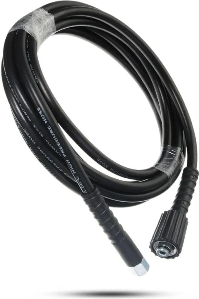 Flexible de rechange pour nettoyeur haute pression 25m M14/M22 Noir