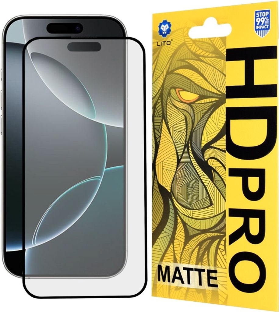 Lito HD Pro Matte Schutzglas für iPhone 16 Pro – Robuster und eleganter Schutz KP36766