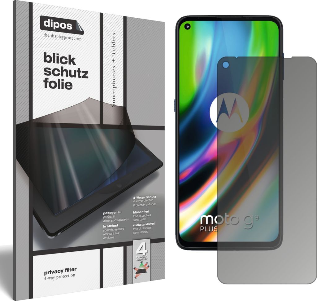 Schutzfolie für Motorola Moto G9 Plus mit Sichtschutz Blickschutz Folie