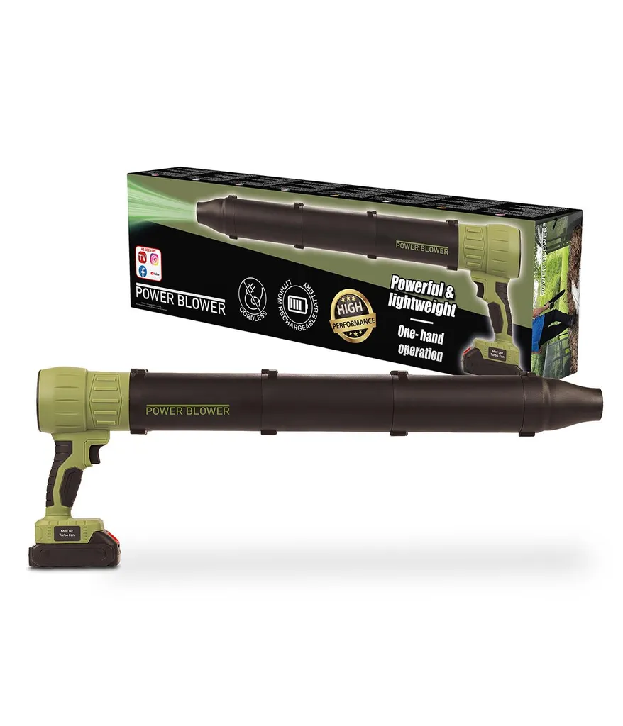 Soffiatore Foglie Genius Power a Batteria Leggero 1.5kg - 7 Pezzi