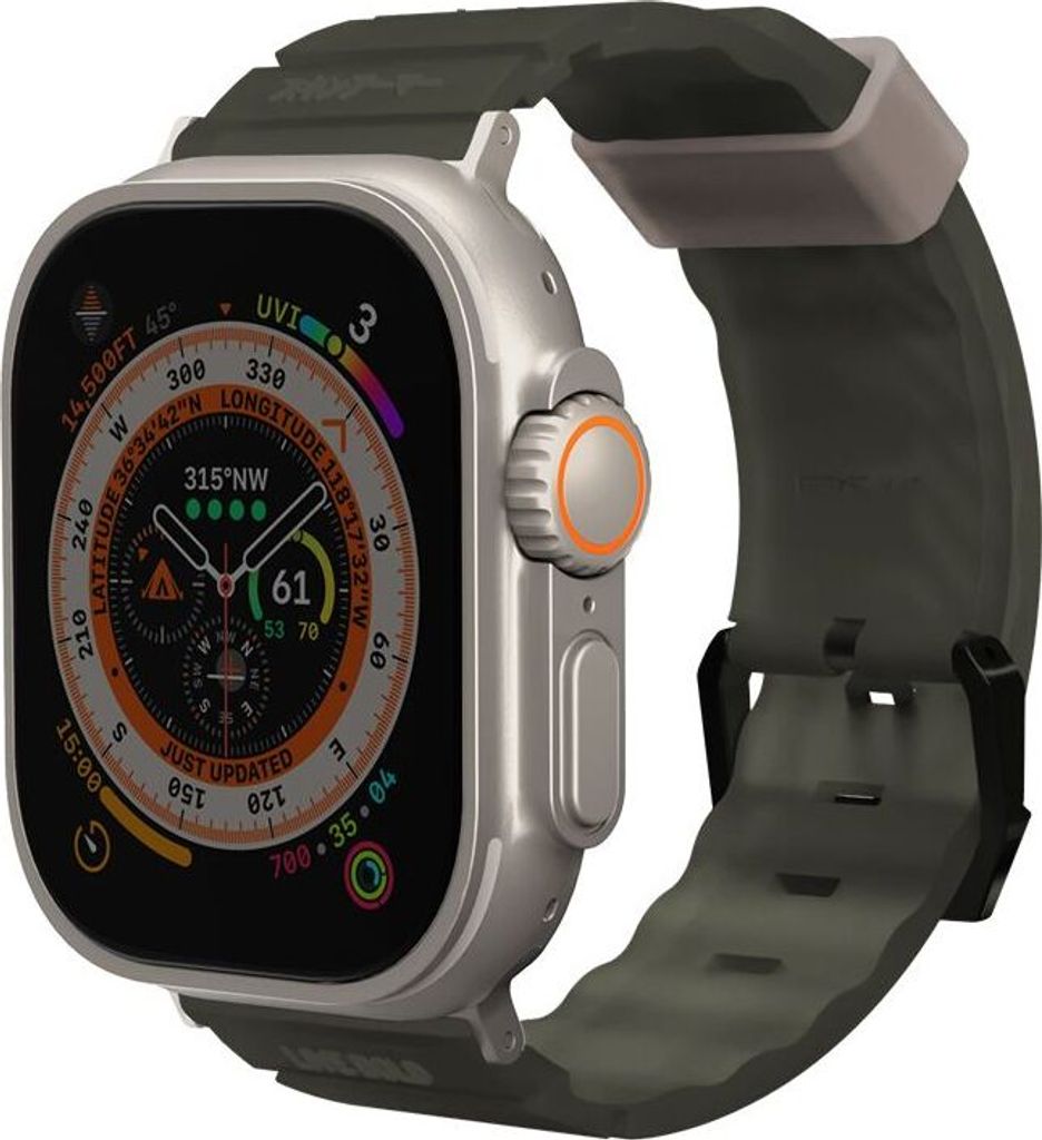 Skinarma Shokku Apple Watch Armband 49/45/44Mm Olive/Dunkel-Olive