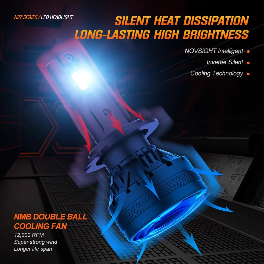 Ampoules LED H4 22000LM avec Angle Réglable, Éclairage Auto Ajustable - 5