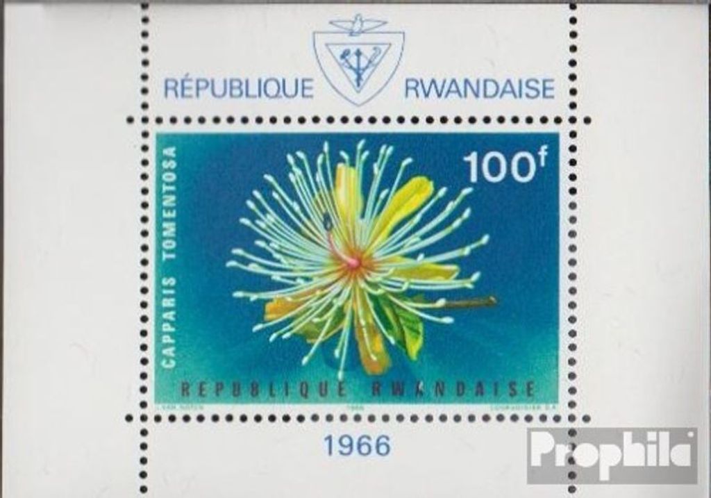 Briefmarken Ruanda 1965 Mi Block6A (kompl.Ausg.) postfrisch Blüten