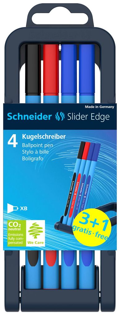 Schneider AG Slider Edge, Stick-Kugelschreiber, Schwarz, Produktbild 