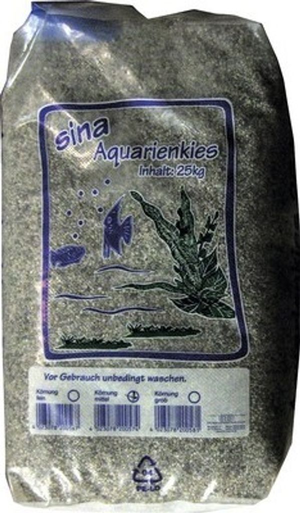 Aquarienkies sina mittel 2-3 mm 25 kg Produktbild 